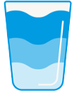 Illustration of a glass full of water