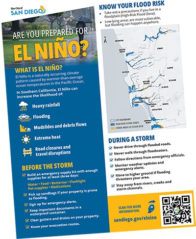 Screenshot of El Niño flyer
