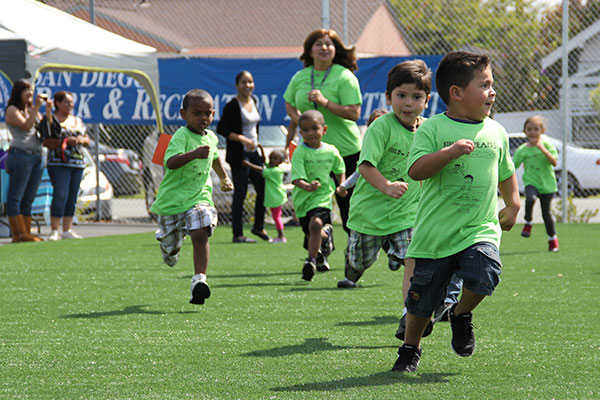 Children running at a Jog-a-thon