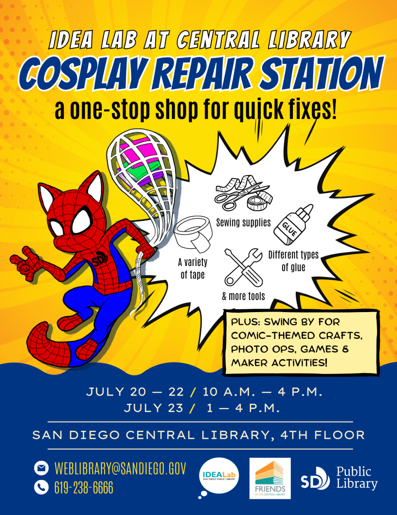 Flyer for Cosplay repair with spiderman ODI,