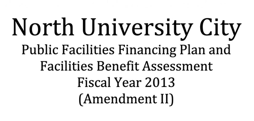 Cover of University Facilities Financing Plan document
