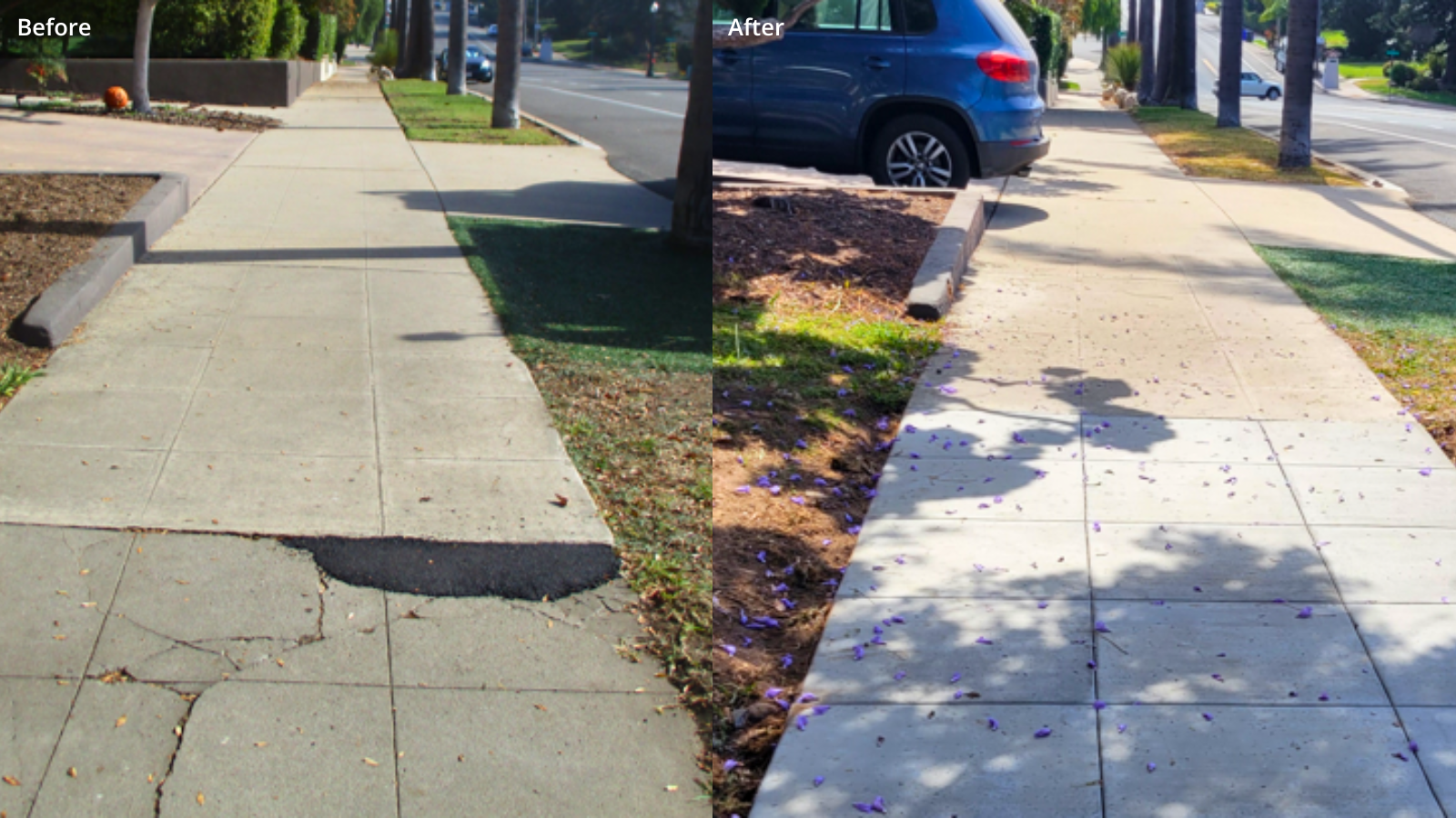 sidewalks before and after pictures