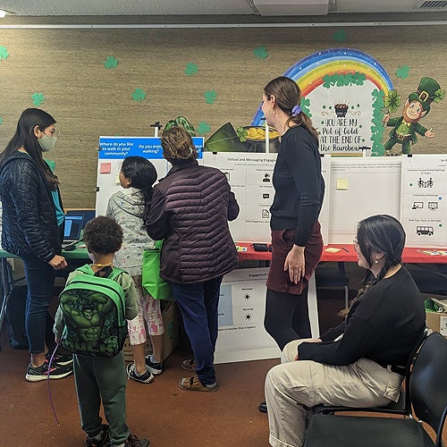 Youth taking part in an environmental working group