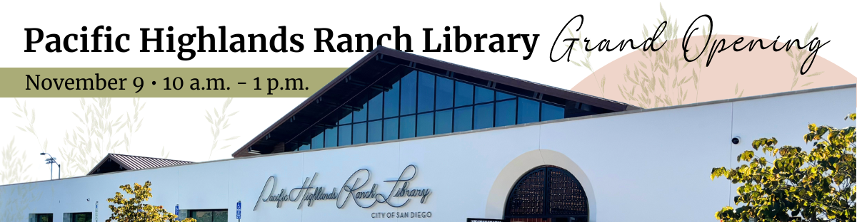 Photo of Pacific Highland Ranch roofline with Grand opening November 9 from 10am-1pm