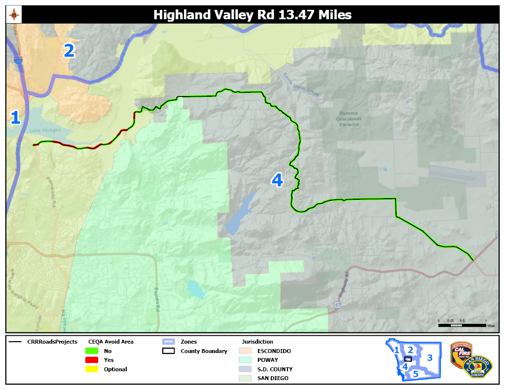 Highland Valley Road Map