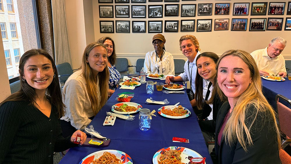 City Attorney interns at a luncheon