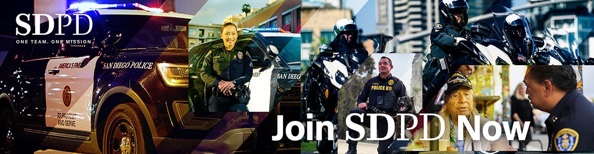 Join SDPD Now collage