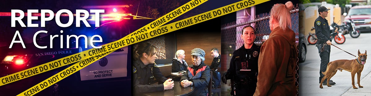 Report a crime collage