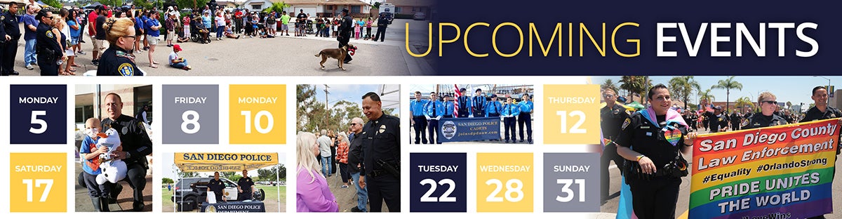 SDPD Upcoming Events collage
