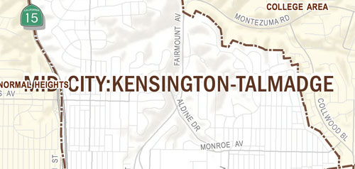 Card Kensington Talmadge Community Map 