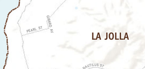 Graphical map of La Jolla neighborhood