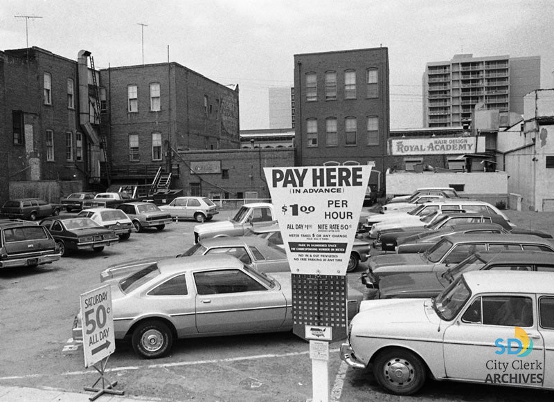 Gaslamp Quarter Parking Circa 1970 City of San Diego Official Website