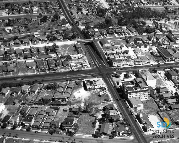 1931 Aerial View of Streetcars Operating in North Park | City of San ...