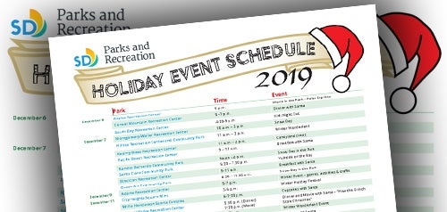 2019 Holiday Event Schedule