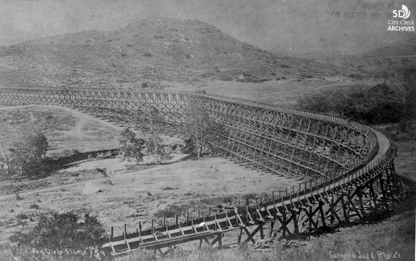 1888 Elevated Flume at Lake Cuyamaca