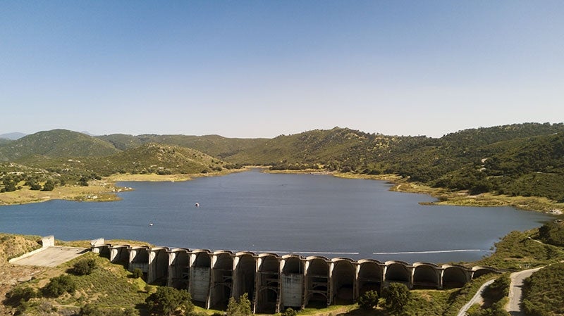 Aerial view of Sutherland Reservoir