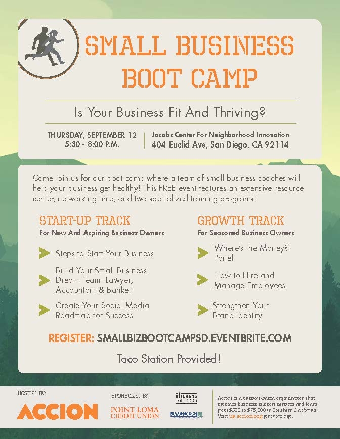 Small Business Boot Camp Flyer