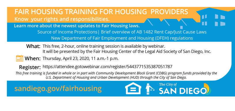 Fair Housing Training for Housing Providers (Webinar) Community