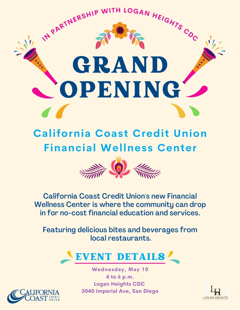 California Credit Union Financial Wellness Center Grand Opening Flyer