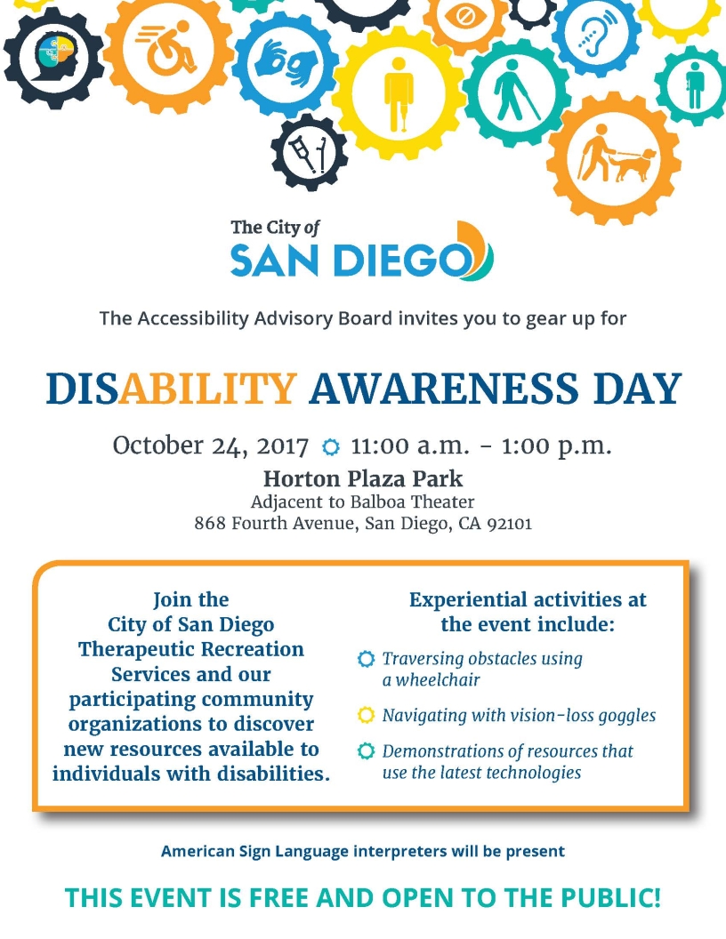 Disability Awareness Event Flyer | City of San Diego Official Website