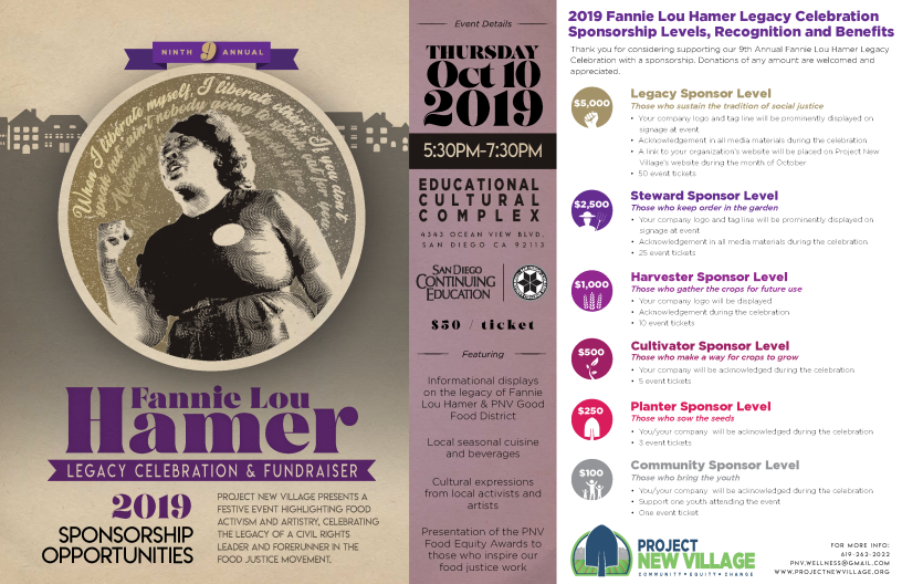 Project New Village - Fannie Lou Hamer Legacy Celebration and Fundraiser