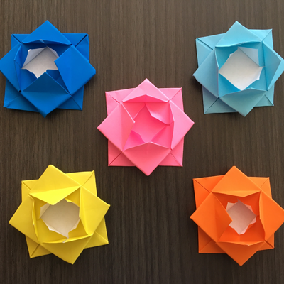 Image of lotus flower origami