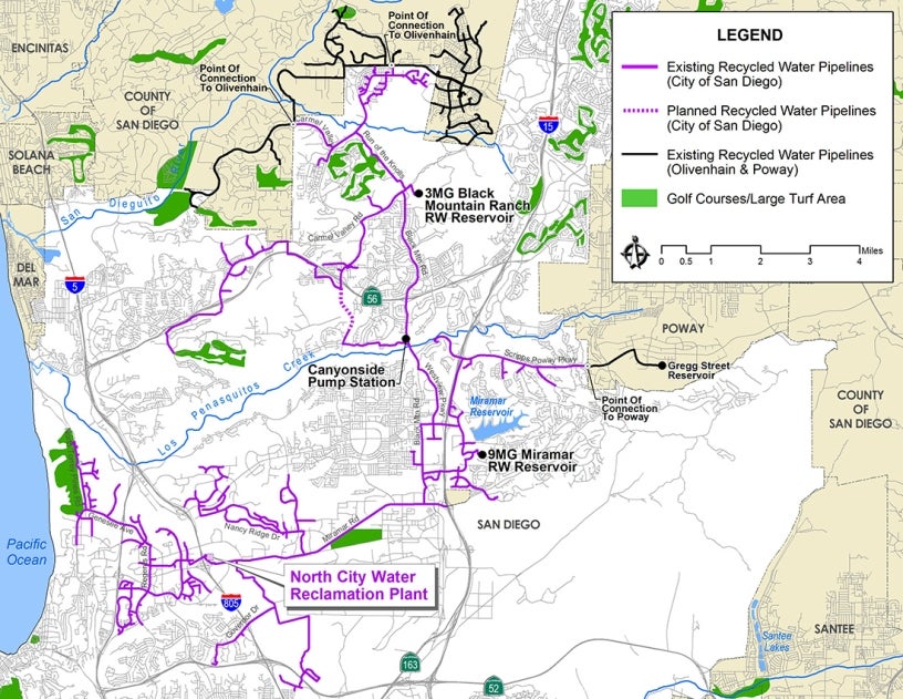 San Diego Water Supply Map Switching to Recycled Water | Public Utilities | City of San Diego 