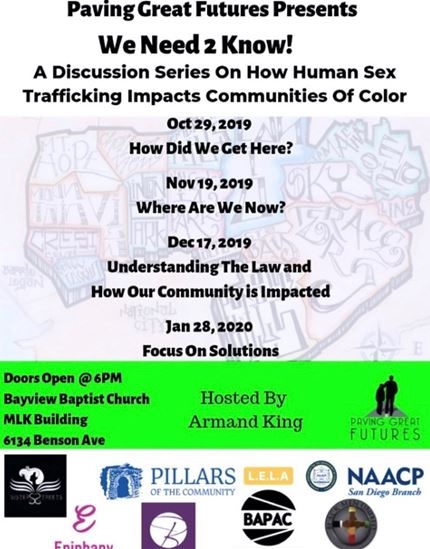A discussion series on how human sex trafficking impacts communities of color