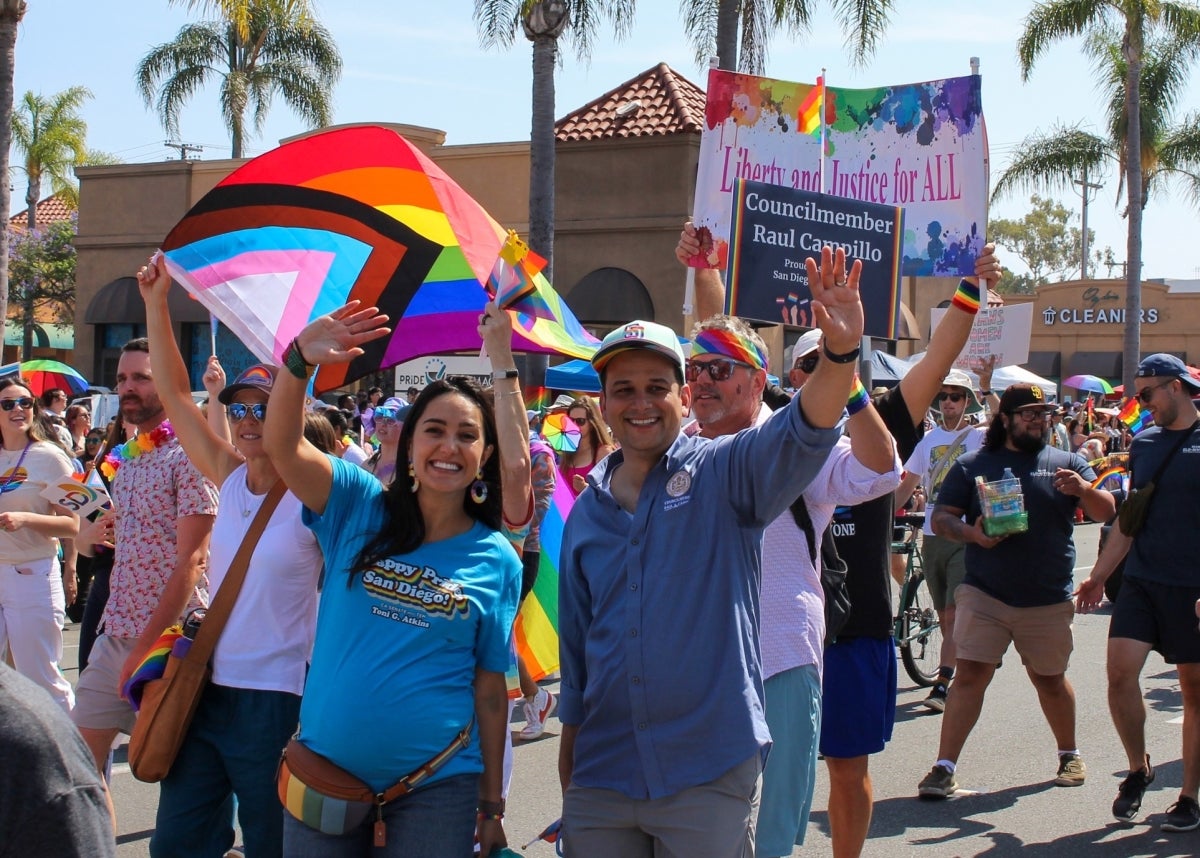 Councilmember Campillo and Nadia Farjood at 2023 Pride Parade