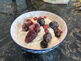 Bowl of yogurt and berries