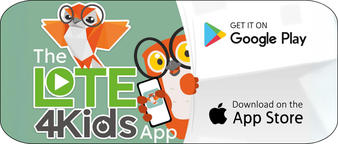 LOTE4Kids app logo available on Google Play and App Store