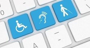 an image of a keyboard with icons for people with disabilities