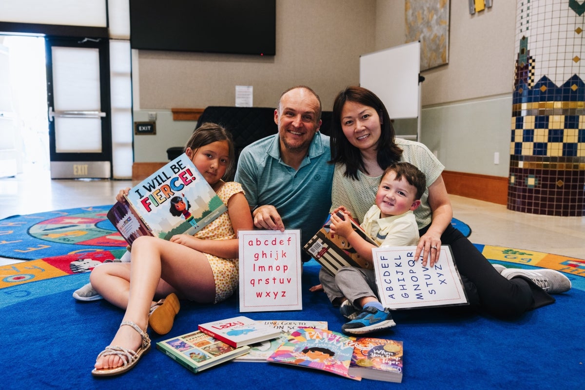 Family participating in Family literacy services