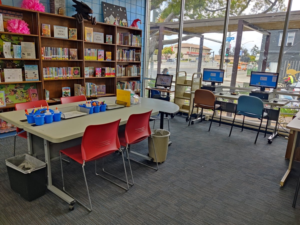 Children’s area at the University Heights Library