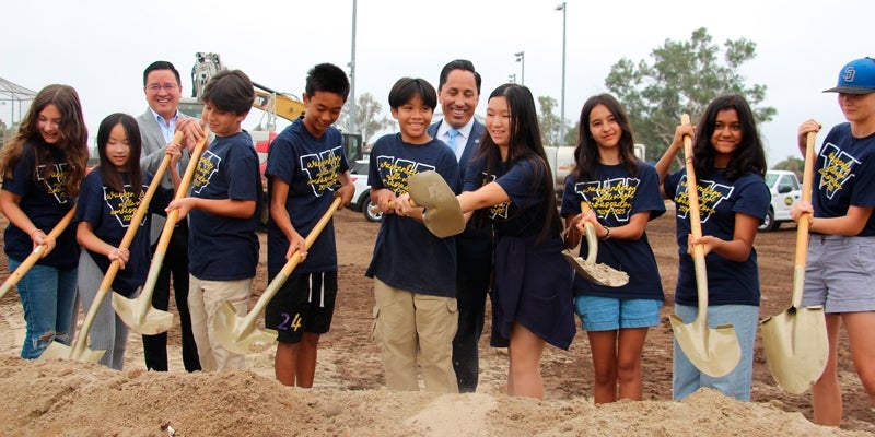 Mayor Todd Gloria at Mira Mesa Community Park Groundbreaking