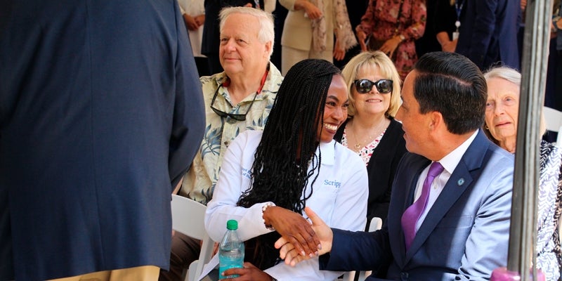 Mayor Todd Gloria at Scripps Memorial Hospital in La Jolla 