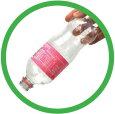 Empty plastic soda bottle