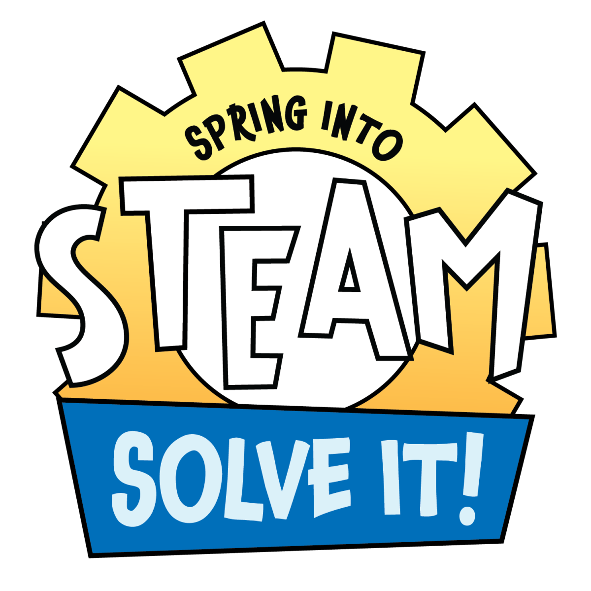 Spring into Steam: Solve It Logo