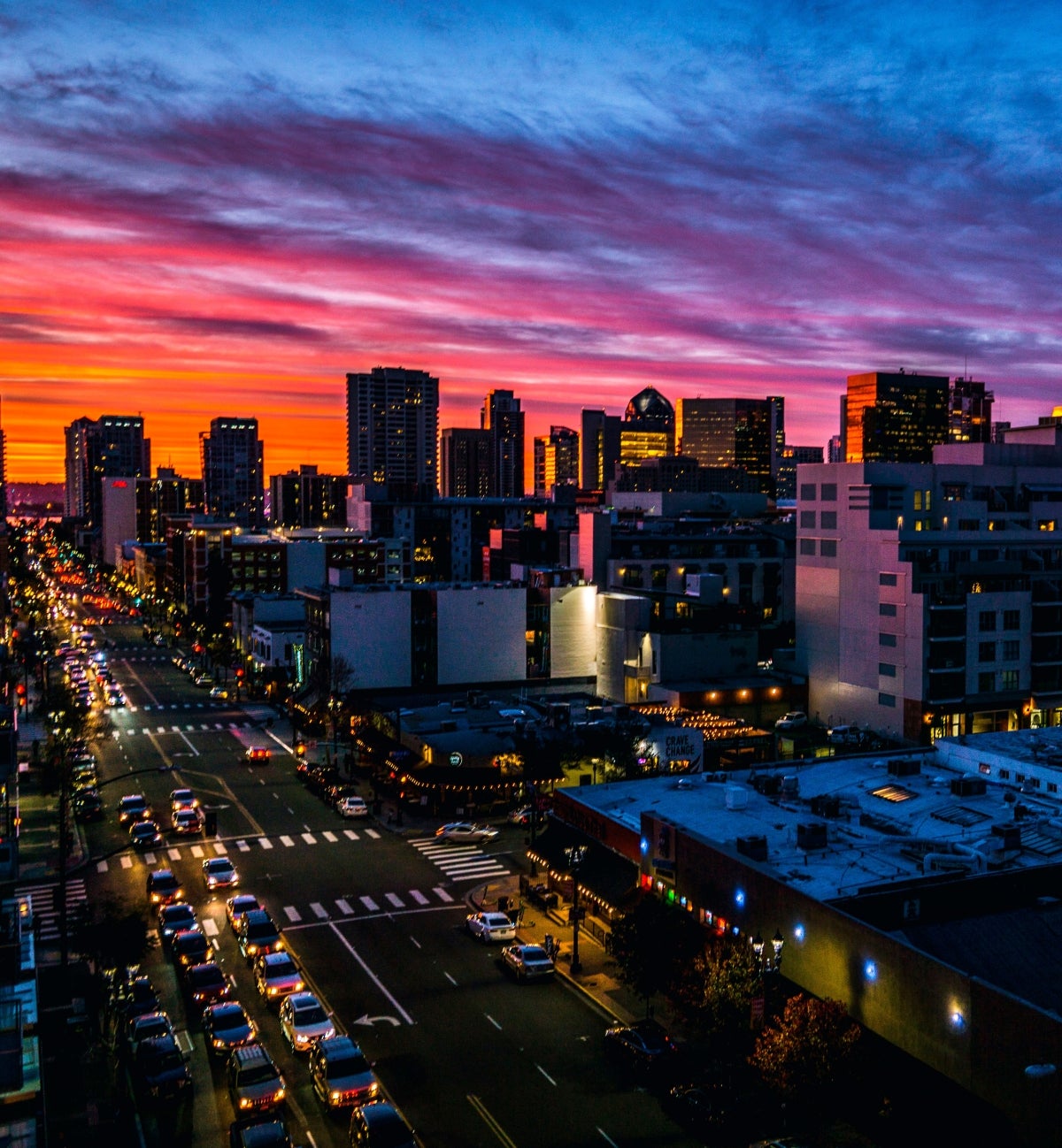 Purple skyline