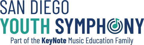 San Diego Youth Symphony logo in blue