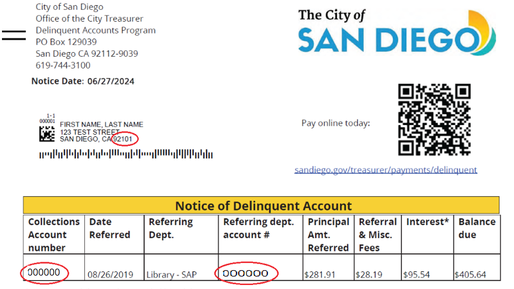 Delinquent treasurer bill