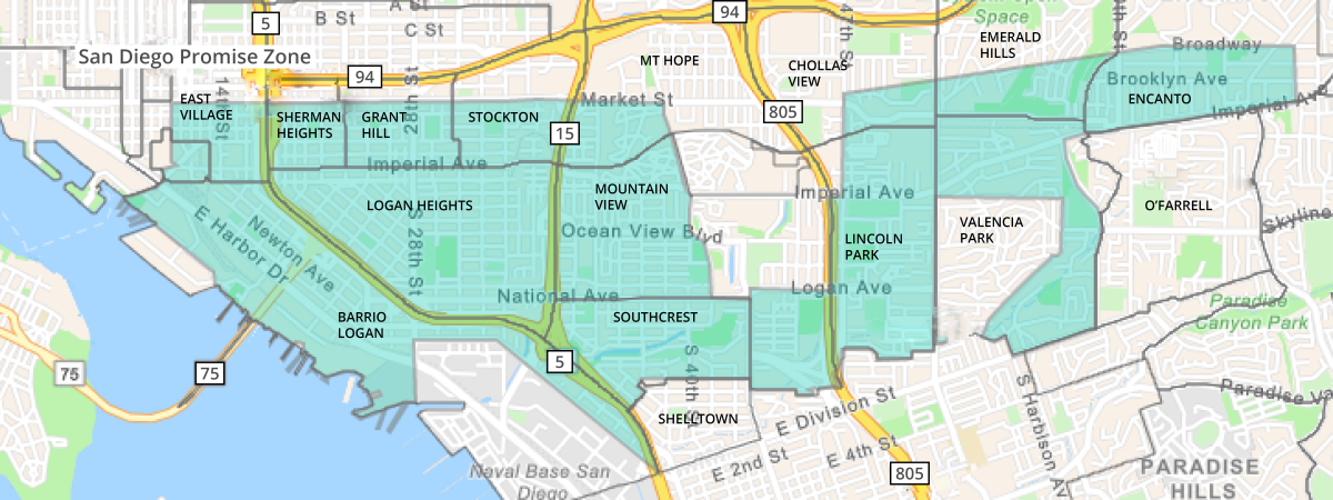 San Diego Promise Zone map