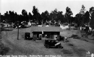 Municipal Camp Grounds in Balboa Park circa 1919