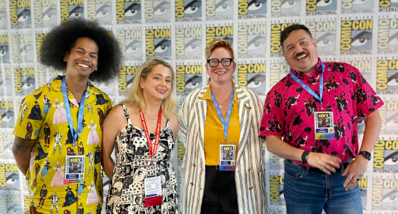 4 panelists for a session at Comic-Con® Conference for Educators and Librarians