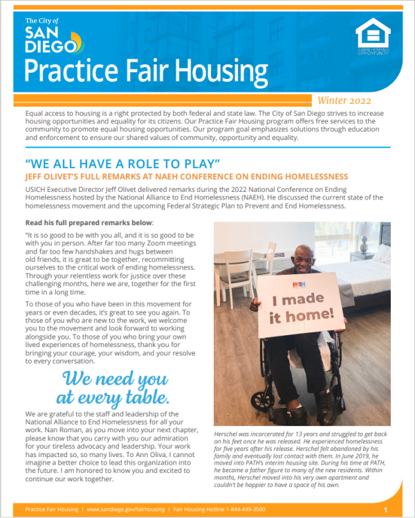 Winter 2022 Fair Housing Newsletter