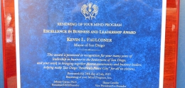 Award from Renewing of Your Mind Program