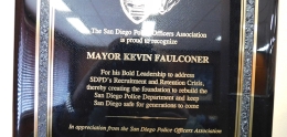 San Diego Police Officers Association Plaque