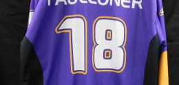 Personalized Purple&#44; Gold and Black Seals LaCrosse Jersey