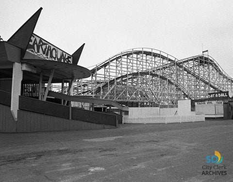 Belmont Park Earthquake Roller Coaster Now Giant Dipper City